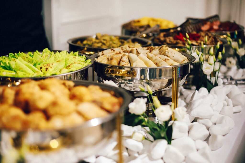 buffet-style catering for a corporate holiday part in Escondido, CA in 2025